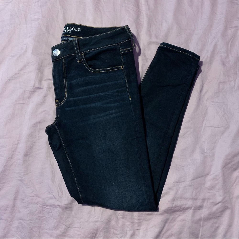 american eagle skinny high rise jegging (8 short)